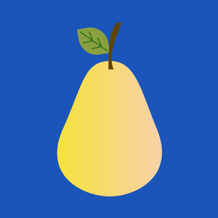 Minimalist Illustration of pear fruitのイラスト素材