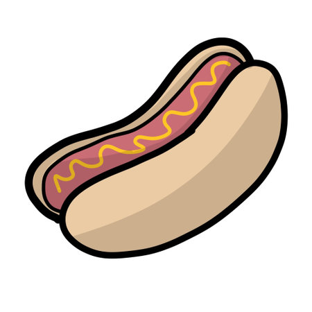 Hot dog fast food icon vector illustration graphic design vector illustration graphic designの写真素材