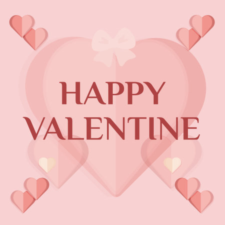 Happy Valentines Day Greeting Card. Vector Illustration.の写真素材
