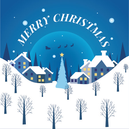 the beautiful white christmasのイラスト素材