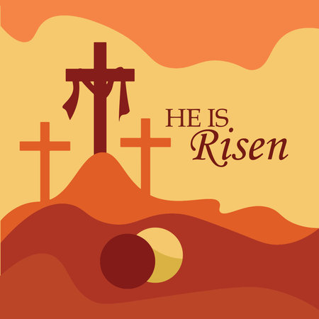 The Resurrection of Jesus Christのイラスト素材