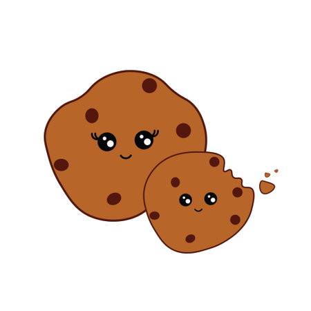 a cute illustration of cookiesのイラスト素材