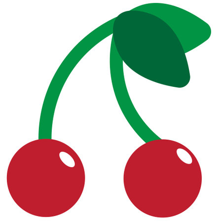 A simple illustration of a pair of red cherriesのイラスト素材