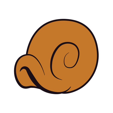 Cute cartoon snail isolated on white background. Vector illustration for your designの写真素材