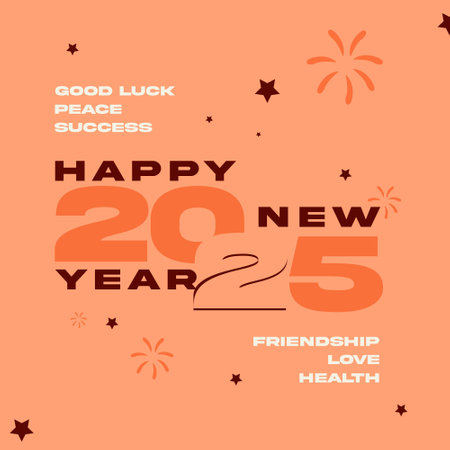 Happy New Year 2025. Vector illustration.の写真素材
