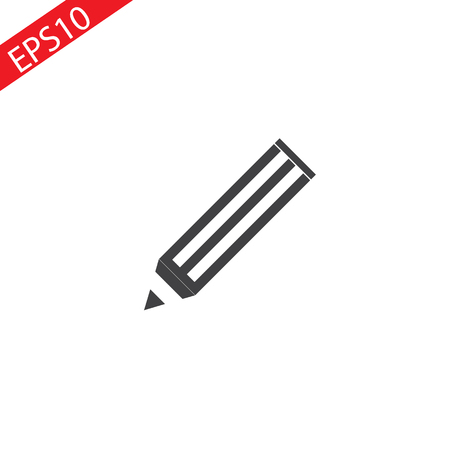 Vector Pencil Icon. Flat. EPS10. Black pencil.のイラスト素材
