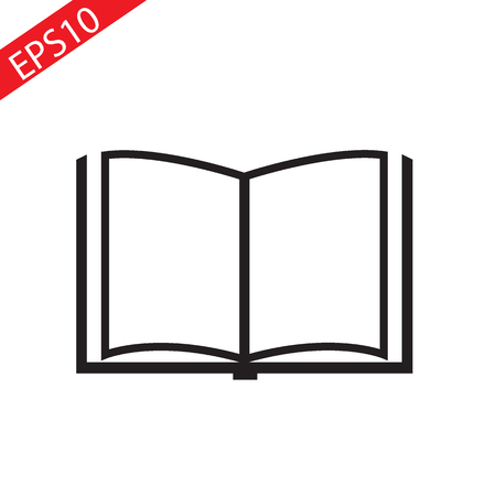 Book icon isolated on white background.FLATのイラスト素材