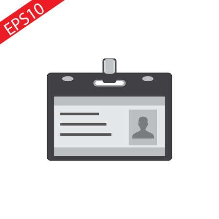 Identification card icon. Flat design styleのイラスト素材