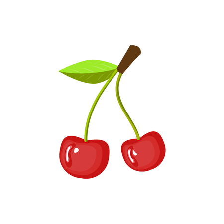 Cherries vector iconのイラスト素材
