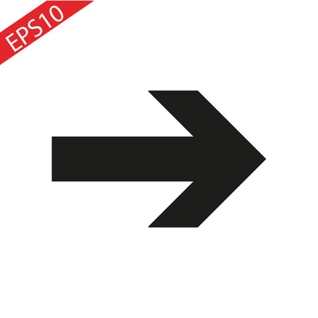 Arrow icon in trendy flat style, isolated on background. Arrow icon page symbol for your web site design Arrow icon, app, UI. Arrow icon Vector illustration.のイラスト素材