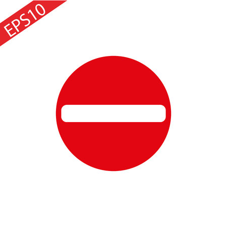 No Entry Traffic Sign, meshのイラスト素材