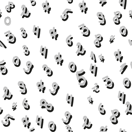 Numbers seamless vector wallpaperのイラスト素材