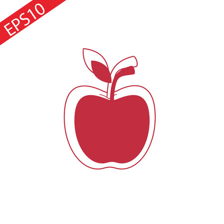 Apple icon. fruit icon imageのイラスト素材