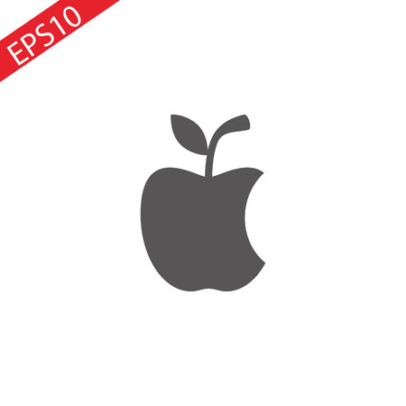 Apple icon simple fruit illustration food vector signのイラスト素材