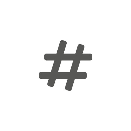 The hash icon. Hashtag symbol. Flat Vector illustrationのイラスト素材