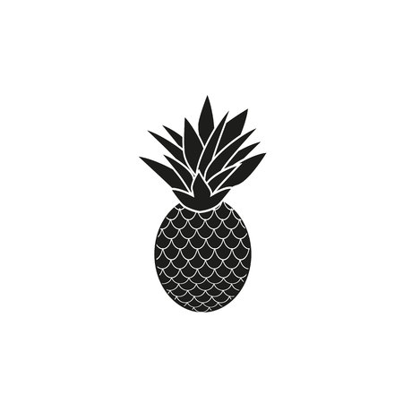 Pineapple tropical fruit. Vector object. Health symbol.のイラスト素材