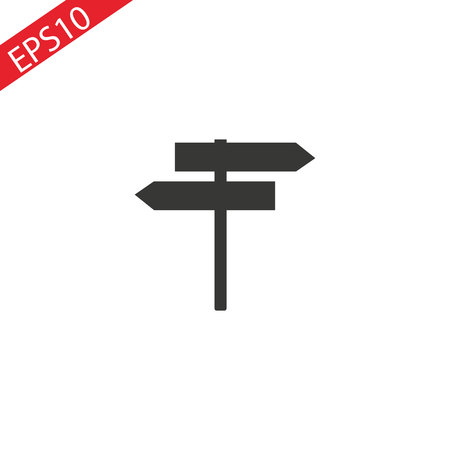 signpost vector icon, flat design best vector iconのイラスト素材