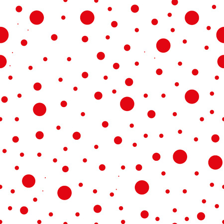 Seamless red dots pattern.Red circle seamlessのイラスト素材