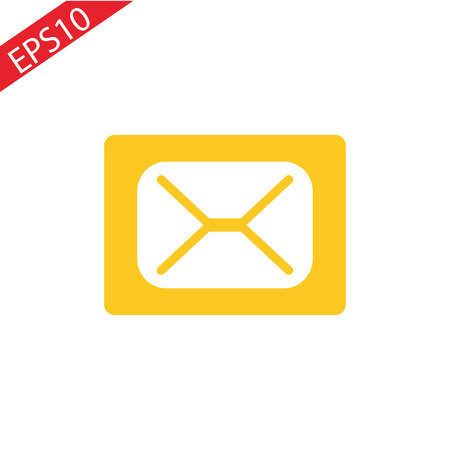 Image of an email icon against a colorful orange background.のイラスト素材