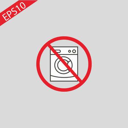 No washing machine icon on white background.Era Istrefiのイラスト素材