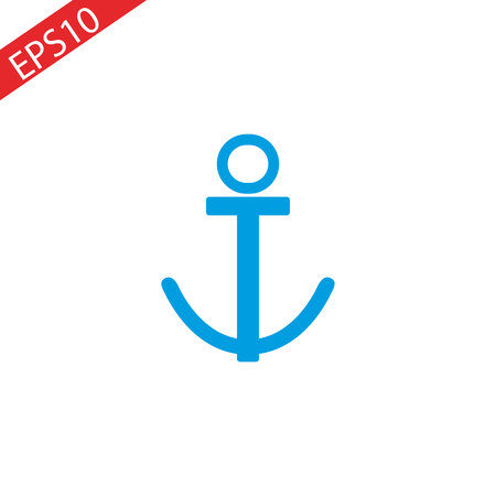 Anchor icon design white background.のイラスト素材