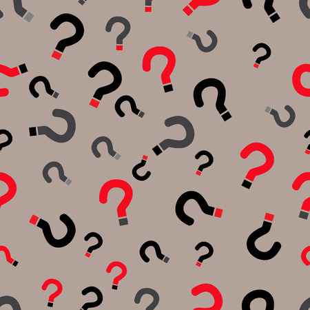 Queries marks seamless pattern, vector, hand drawn lines textures used.のイラスト素材