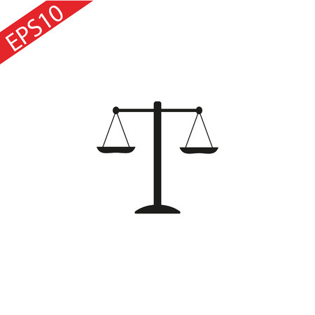 Black Justice scale icon on white background eps 10のイラスト素材
