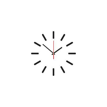 Clock face with shadow on white background.のイラスト素材