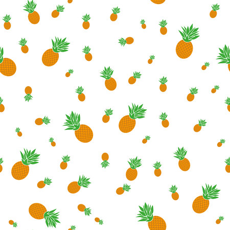 Seamless pineapple pattern for textile fabric or wallpaper backgrounds.のイラスト素材