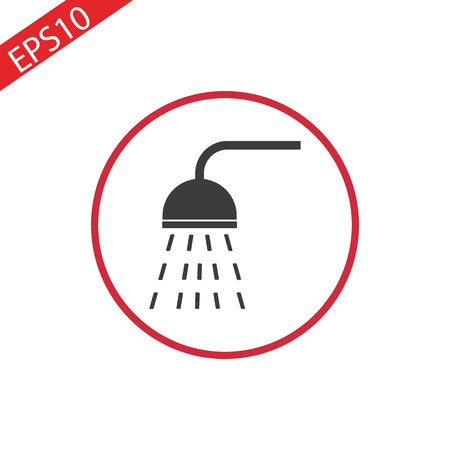 Shower icon Vector. Flat vector illustration in black on white background. EPS 10のイラスト素材