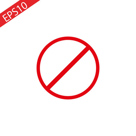Prohibition symbol. Prohibition Sign. Prohibition icon isolated on white background.eps 10のイラスト素材