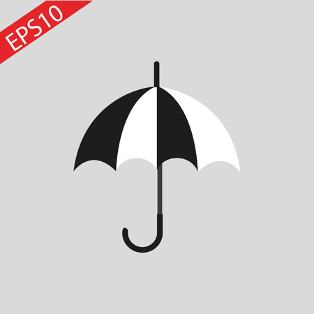Umbrella icon vector. Flat icon isolated on the white background. Vector illustration.eps 10.のイラスト素材