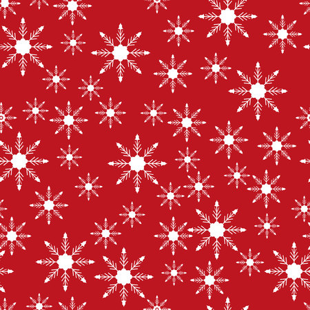 Seamless vector snowflakes background in different shapes. EPS 10.のイラスト素材