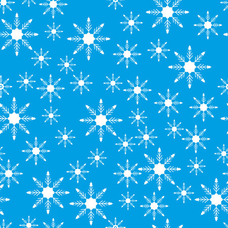 Seamless vector pattern with detailed snowflakes. Nice vector background, perfect for wallpaper, wrapping paper or textile. EPS 10のイラスト素材