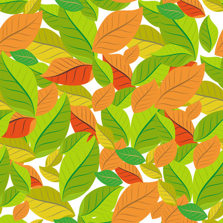 Seamless pattern with colorful autumn leaves. Vector illustration.eps 10のイラスト素材