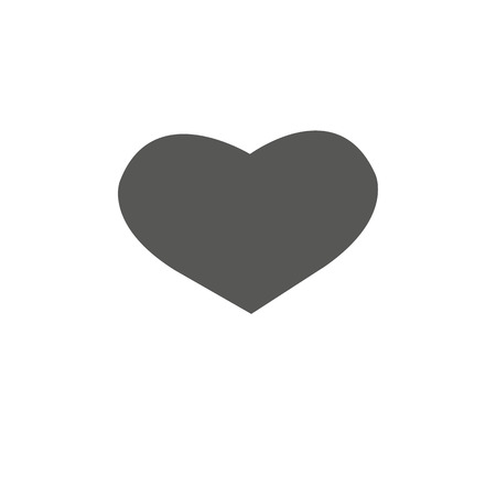 Heart Icon Vector. Love symbol. Valentine s Day sign, emblem isolated on white background with shadow, Flat style for graphic and web design, logo. EPS10 black pictogramの写真素材