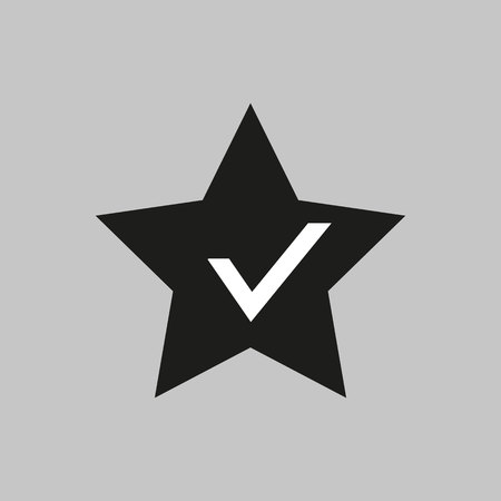 Classic star. Black simple vector icon. aprowed.の写真素材