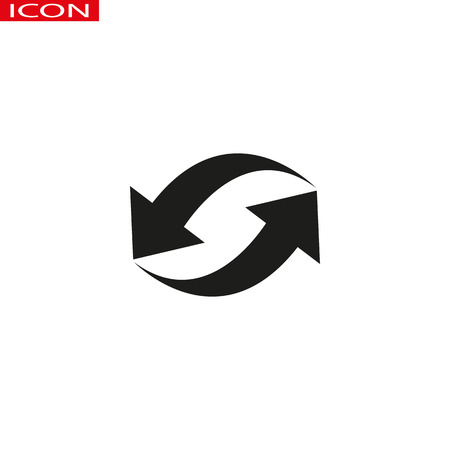 Circle arrow icon related to refresh, reload or repeat - Vector illustration. eps 10.のイラスト素材