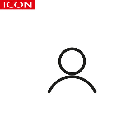 Modern user line icon. Premium pictogram isolated on a white background. Vector illustration. Stroke high quality symbol. User icon in modern line style.eps 10.のイラスト素材