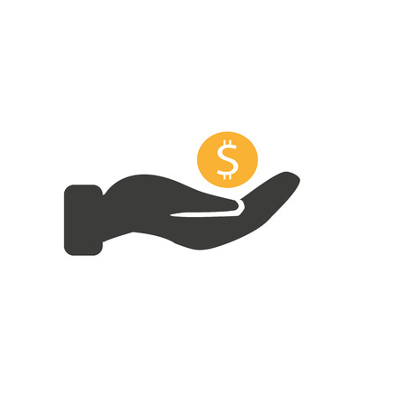 Pictograph of money in hand Icon. eps 10.のイラスト素材