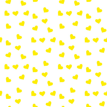 Vector Valentines day seamless pattern background with hearts of yellow. eps 10.のイラスト素材