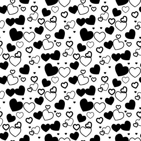 Heart background - seamless heart shape texture. Love vector. eps 10.のイラスト素材