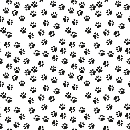 Dog paw print vector seamless pattern or background. eps 10.のイラスト素材