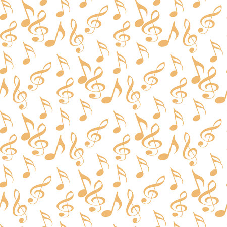 Music background with black notes. Seamless pattern with notes symboles. vector illustration for your design.eps 100のイラスト素材
