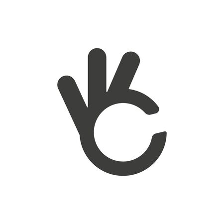 Good and OK gesture icon design templateのイラスト素材
