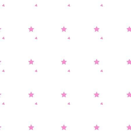 Seamless pattern of pink pentagonal five point stars. Vector backfround. eps 10.のイラスト素材