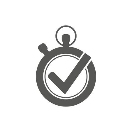 Stopwatch vector icon isolated on white background. Time timer vector icon.のイラスト素材