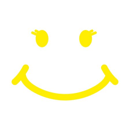 Smile icon vector template. Smile on white background. flat style trend smile design vector illustrationのイラスト素材