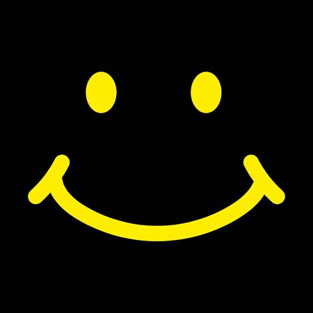 Smile icon vector template. Smile  on black background. flat style trend smile design vector illustrationのイラスト素材