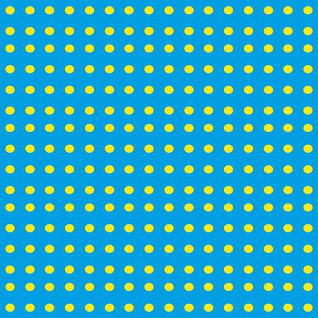 Dotted seamless pattern. Yellow dots on blue-green background. Fabric, wrapping print. Vector illustration. eps 10のイラスト素材